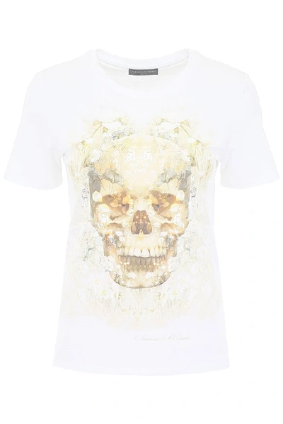 Shop Alexander Mcqueen Skull Print T In White