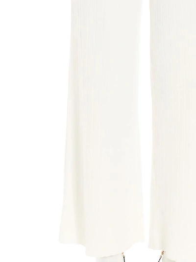 Shop Theory Ribbed Wide Leg Trousers In White