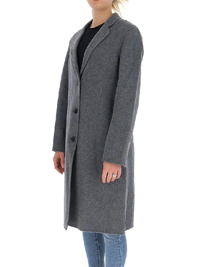 Shop Theory Oversize Straight Coat In Grey