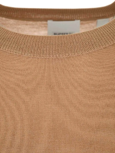 Shop Burberry Vintage Check Detail Sweater In Beige