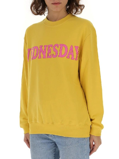 Shop Alberta Ferretti Wednesday Sweater In Yellow