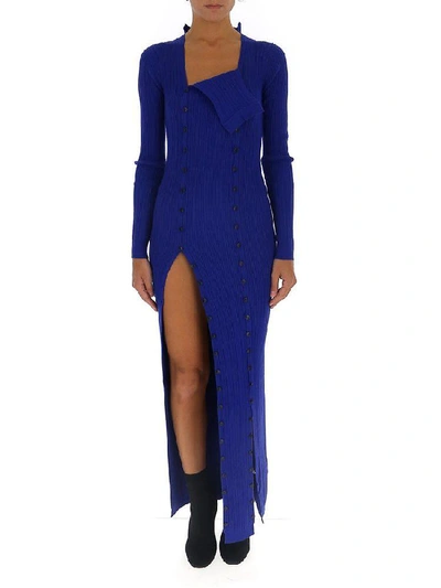 Shop Jacquemus La Robe Maille Azur Dress In Blue