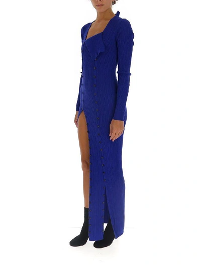 Shop Jacquemus La Robe Maille Azur Dress In Blue