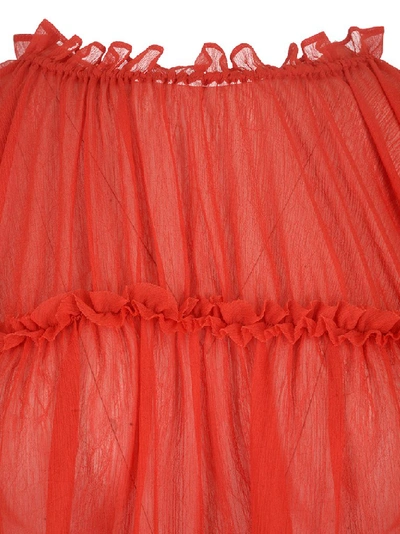 Shop Rejina Pyo Balloon Sleeve Midi Dress In Red