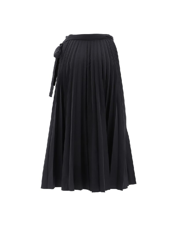 Valentino pleated midi skirt - Black