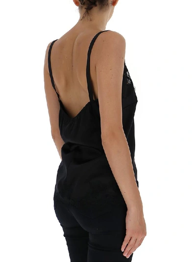 Shop Dolce & Gabbana Lace Detail Camisole In Black