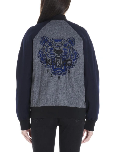 Shop Kenzo Tiger Embroidered Bomber Jacket In Multi