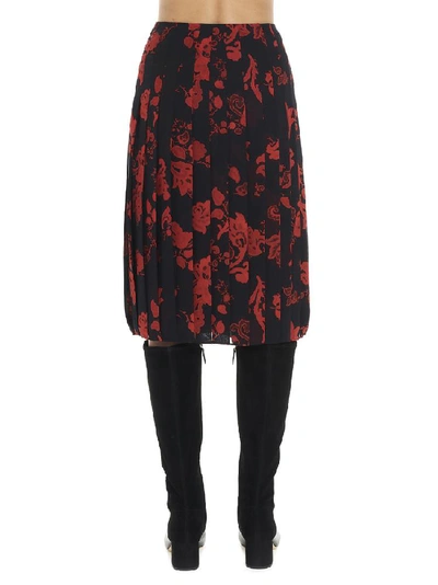 Shop Tory Burch Floral Pleated Skirt In Multi