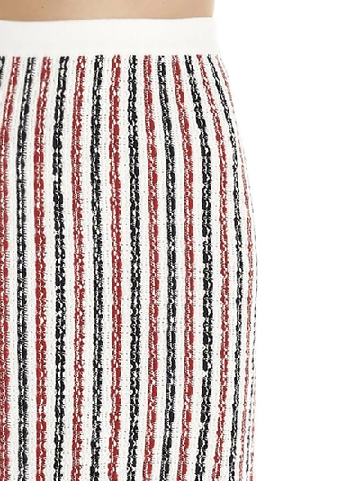 Shop Thom Browne Wide University Striped Midi Skirt In Multi