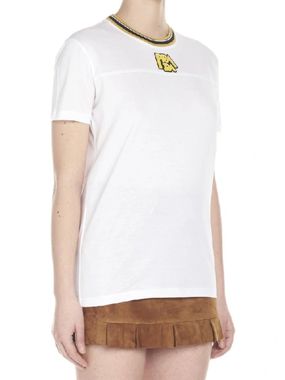 Shop Prada Logo Crewneck T In White