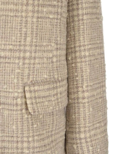 Shop Isabel Marant Étoile Checked Blazer In Beige