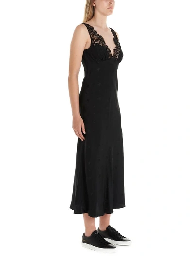 Shop Mcq By Alexander Mcqueen Mcq Alexander Mcqueen Lace Detail Midi Dress In Black