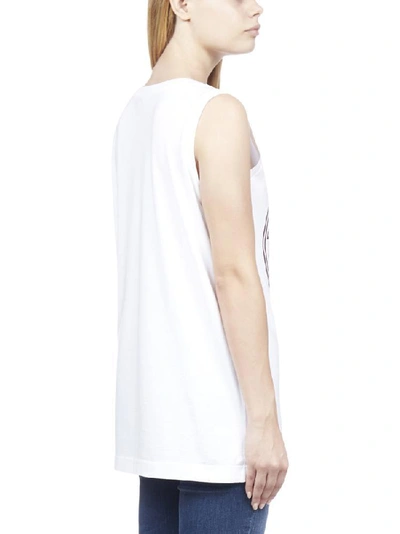 Shop Dolce & Gabbana Logo Print Tank Top In White