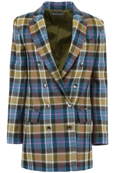 Shop Alberta Ferretti Checked Blazer Jacket In Multi