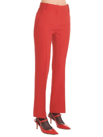 Shop Valentino Flared Tailored Trousers In Red