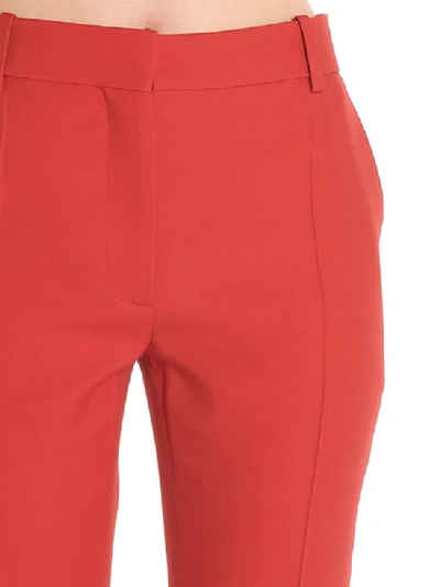 Shop Valentino Flared Tailored Trousers In Red