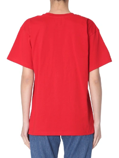 Shop Moschino Logo Printed T In Red