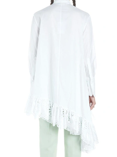 Shop Alexander Mcqueen Lace Hem Shirt In White