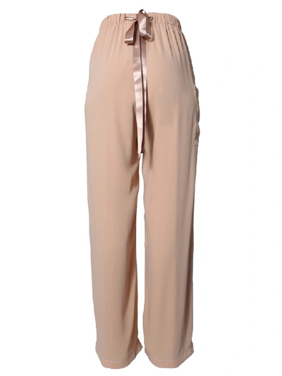 Shop Mm6 Maison Margiela Classic Wide Leg Trousers In Nude