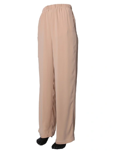 Shop Mm6 Maison Margiela Classic Wide Leg Trousers In Nude