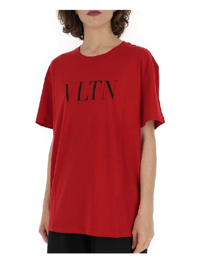Shop Valentino Logo T In Red