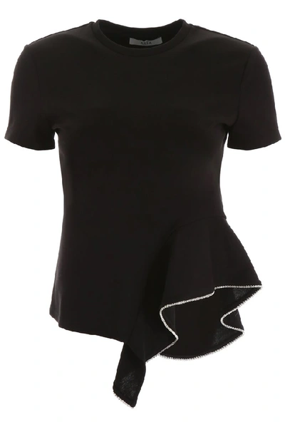 Shop Area Asymmetric Ruffle T In Black