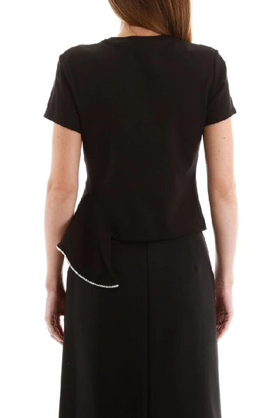 Shop Area Asymmetric Ruffle T In Black