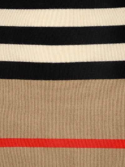 Shop Burberry Striped Pencil Skirt In Multi