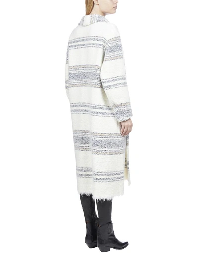 Shop Isabel Marant Étoile Striped Panelled Straight Coat In Multi