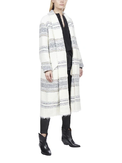 Shop Isabel Marant Étoile Striped Panelled Straight Coat In Multi