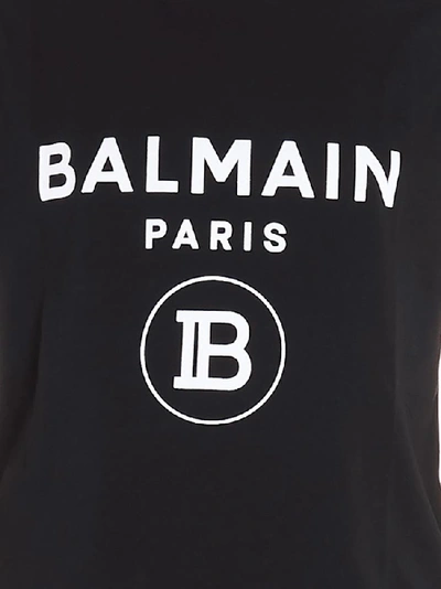 Shop Balmain Logo Print T In Black