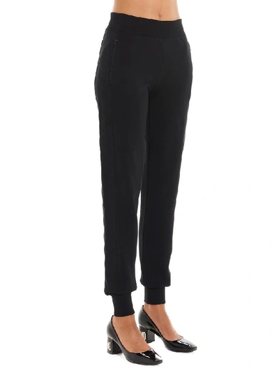 Shop Moschino Logo Patch Track Trousers In Black