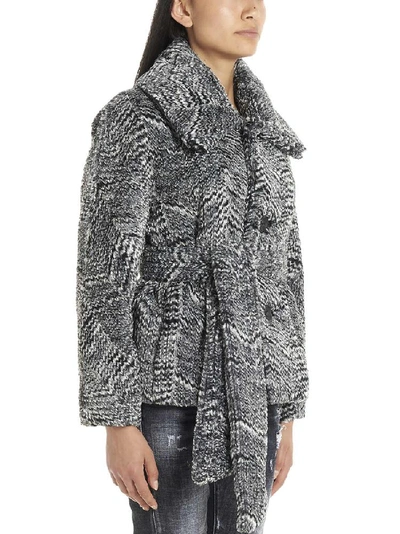 Shop Dsquared2 Victoria Kaban Cocoon Jacket In Grey