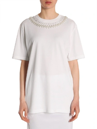 Shop Givenchy Embellished Collar T In White