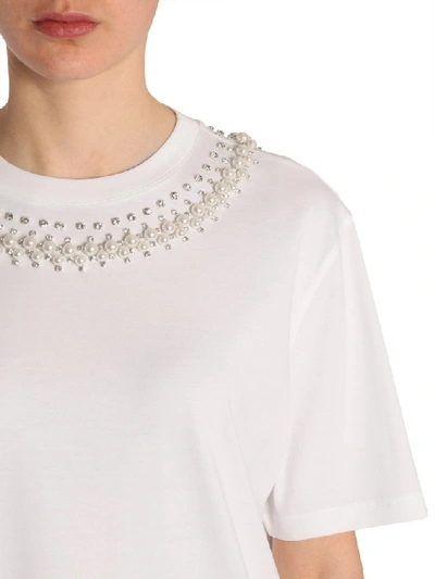 Shop Givenchy Embellished Collar T In White