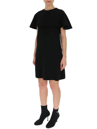 Shop Givenchy Cape Dress In Black