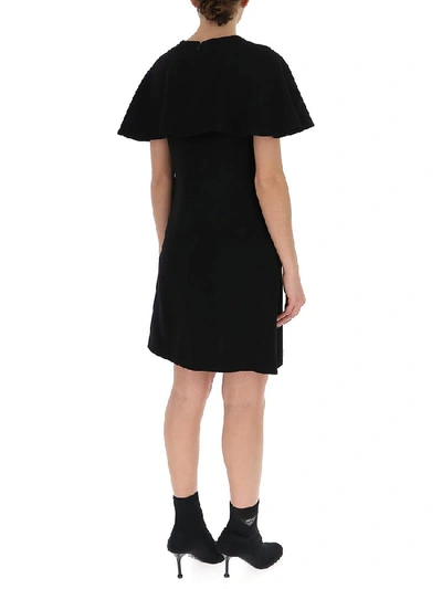 Shop Givenchy Cape Dress In Black