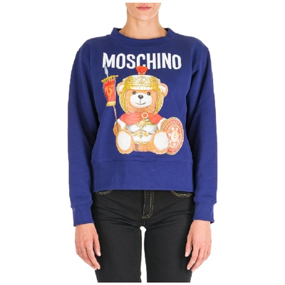 Shop Moschino Teddy Gladiatore Sweatshirt In Purple