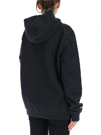 Shop Heron Preston Sticker Label Hoodie In Black