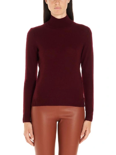 Shop Theory Basic Ribbed Turtleneck Sweatshirt In Red