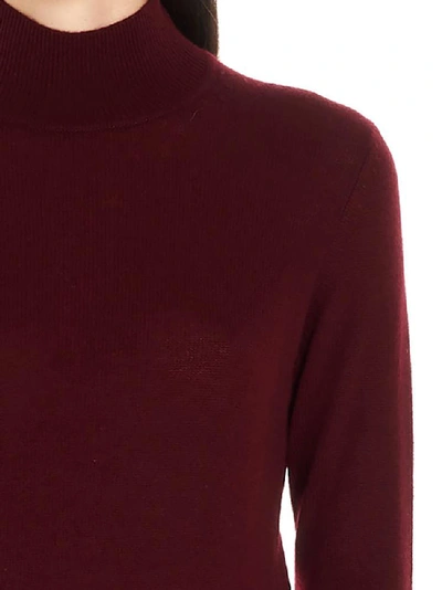 Shop Theory Basic Ribbed Turtleneck Sweatshirt In Red