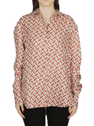 Shop Burberry All Over Logo Print Shirt In Multi