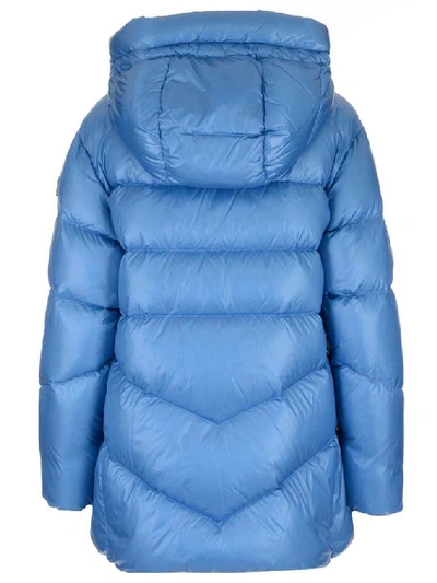 Shop Woolrich Padded Hooded Jacket In Blue