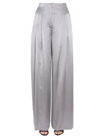 Shop Alberta Ferretti Oversized Wide Pants In Grey