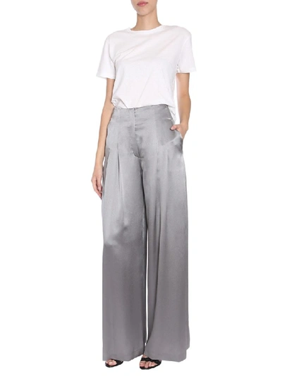 Shop Alberta Ferretti Oversized Wide Pants In Grey