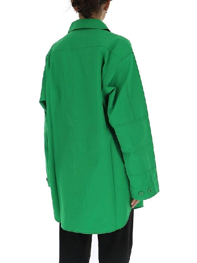 Shop Jacquemus La Chemise Loya Shirt In Green