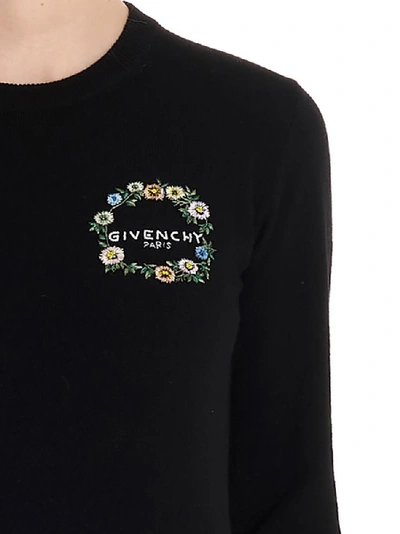 Shop Givenchy Slim Fit Logo Sweater In Black