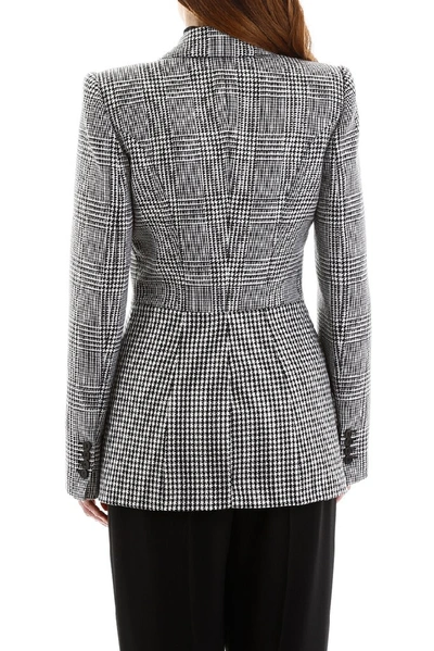 Shop Alexander Mcqueen Patterned Single Breasted Blazer In Multi