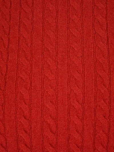 Shop Max Mara Cable Knit Sweater In Red