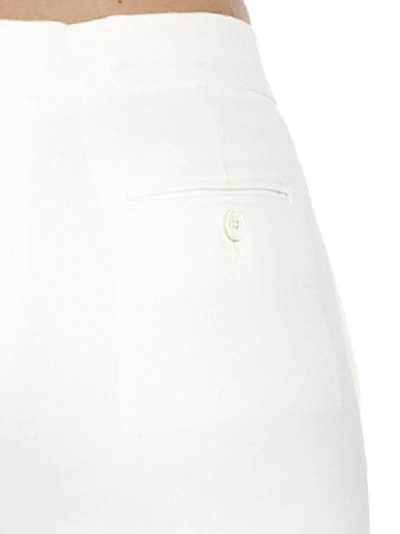 Shop Alexander Mcqueen Straight Leg Pants In White